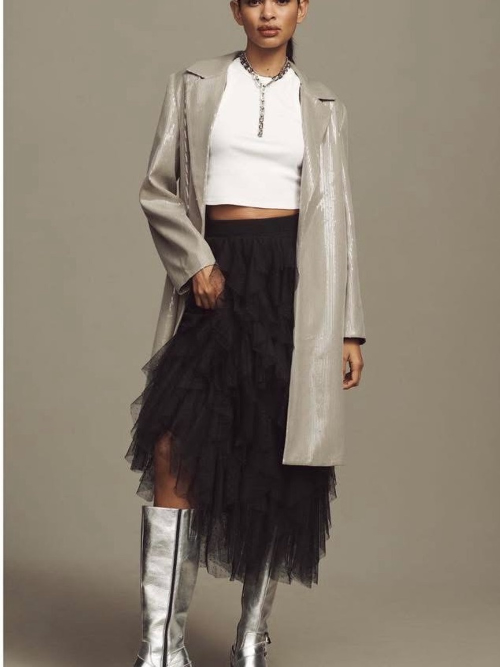 Mare Mare x Anthropologie Sequin Longline Jacket